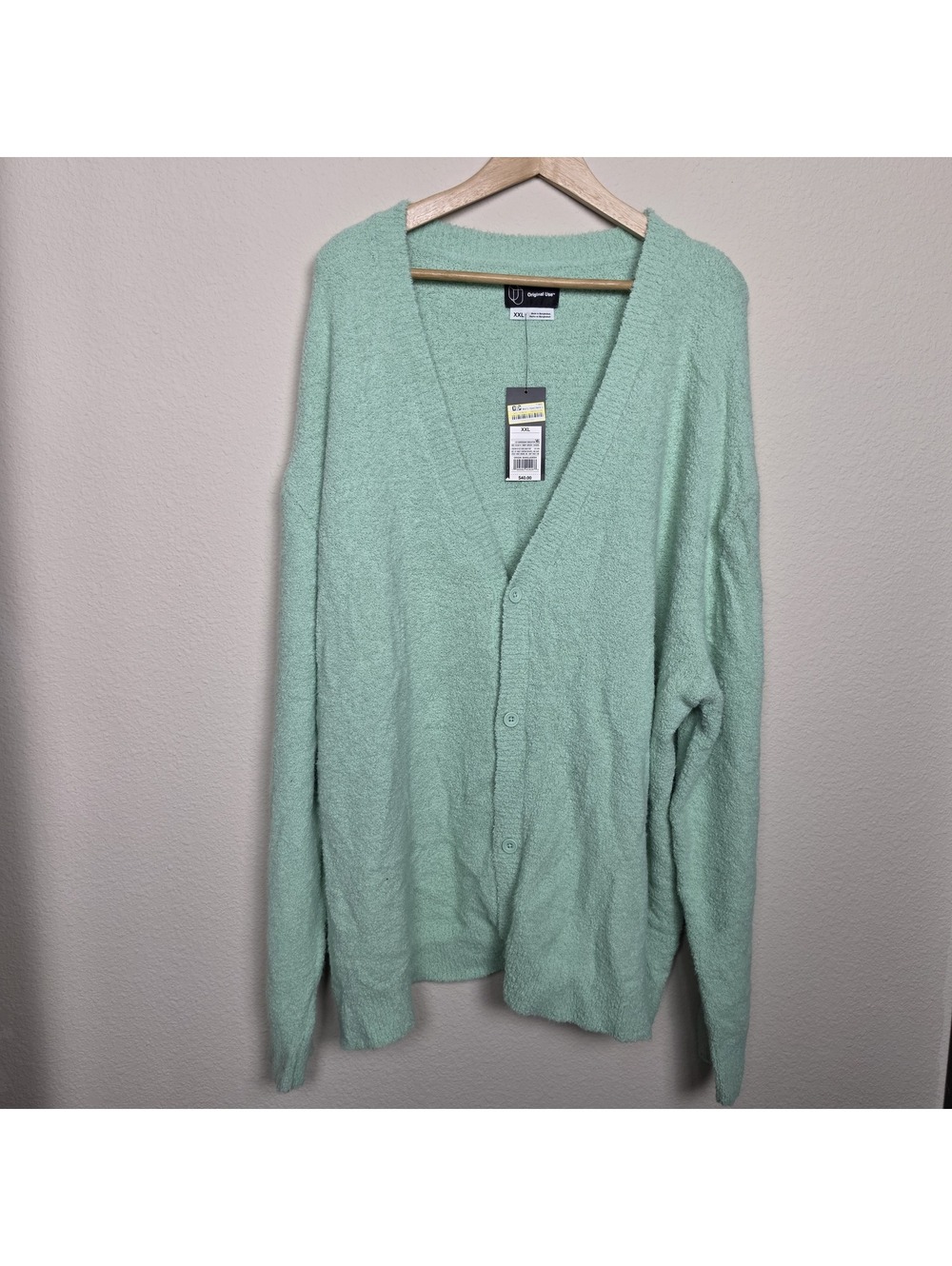 Original Use Men's Open Neck Cardigan XXL